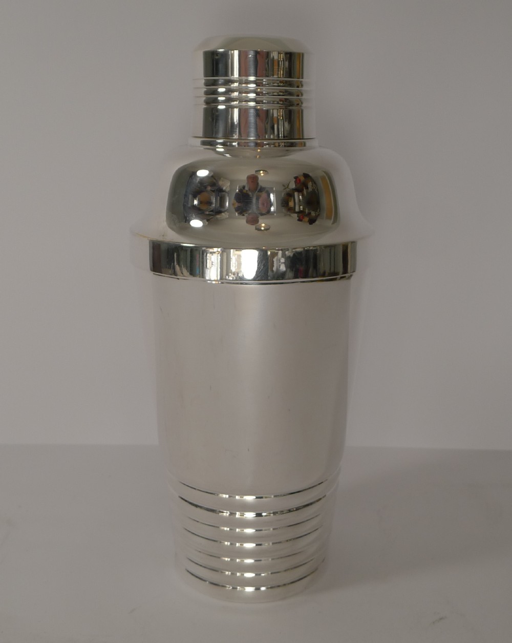 smart french art deco silver plated cocktail shaker c1930's