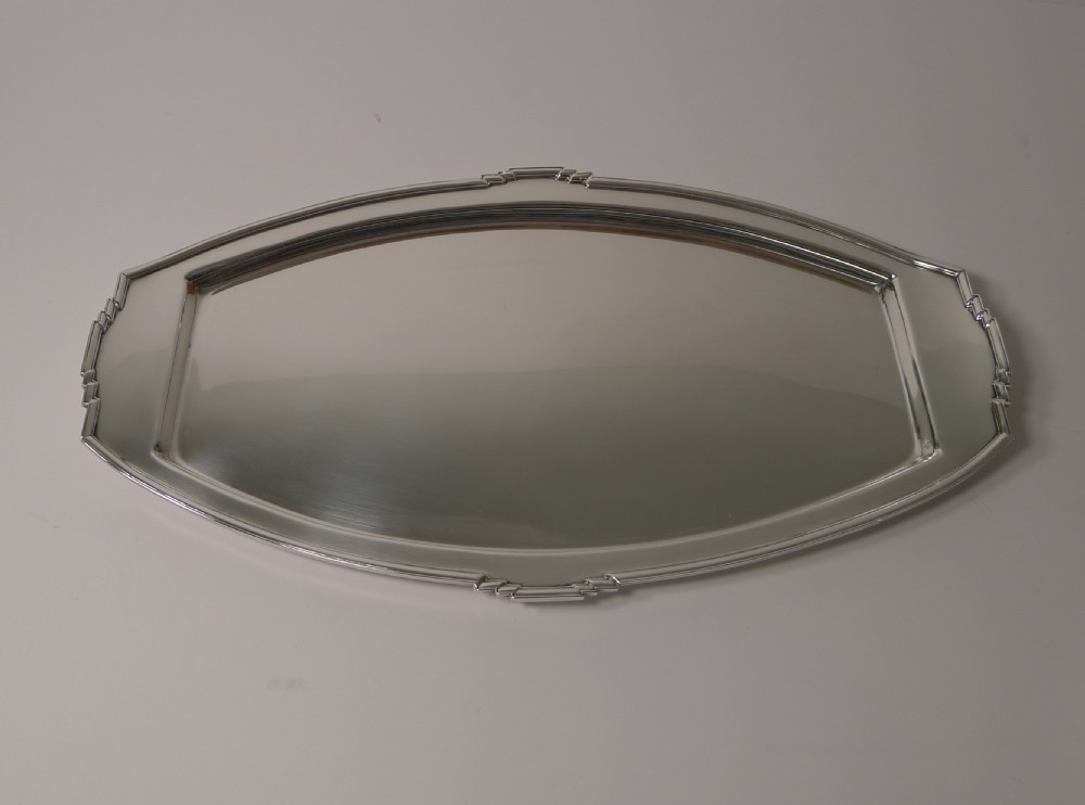 stylish art deco silver plated cocktail tray reg no for 1933