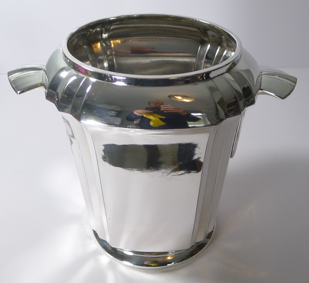rare art deco champagne bucket wine cooler by christofle gallia c1925