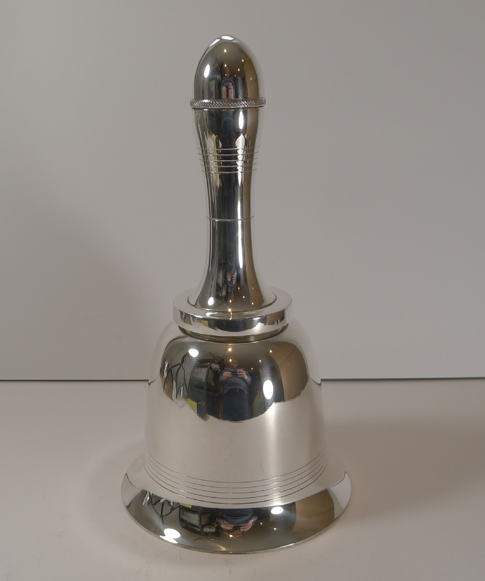 dunhill art deco bell shaped cocktail shaker reg 1937
