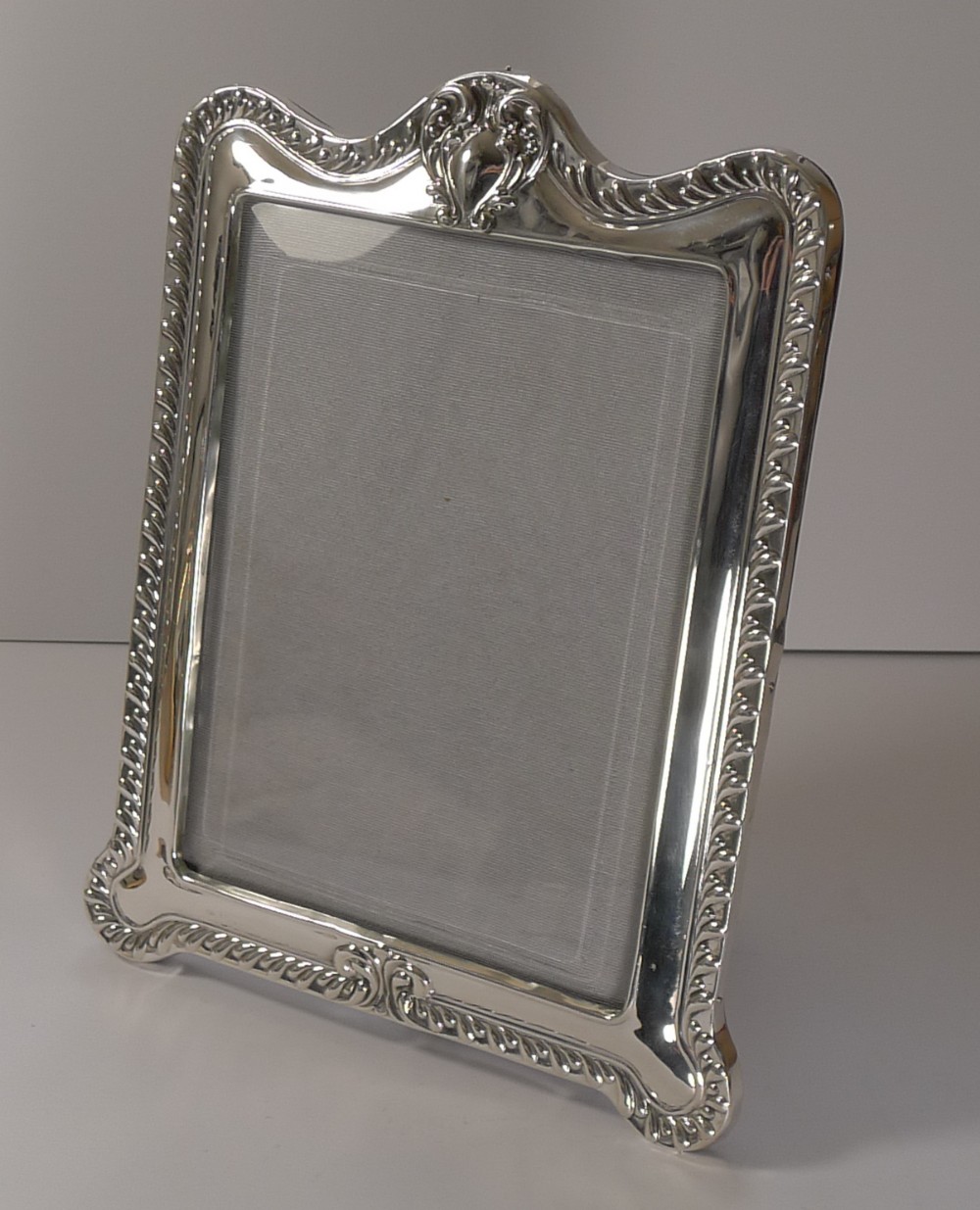 large antique english sterling silver photograph frame 1901