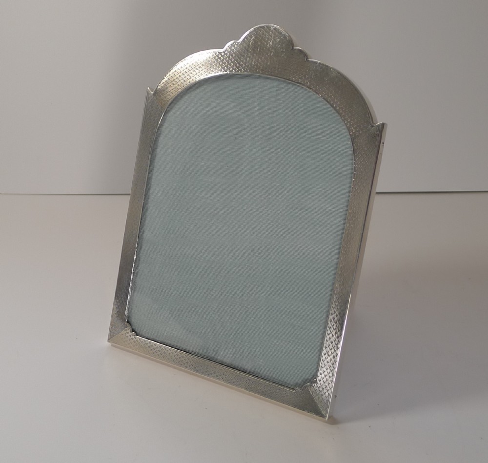stunning engine turned sterling silver photograph frame 1925