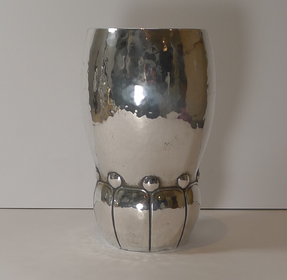 modernist danish silver vase by heimburger c1921