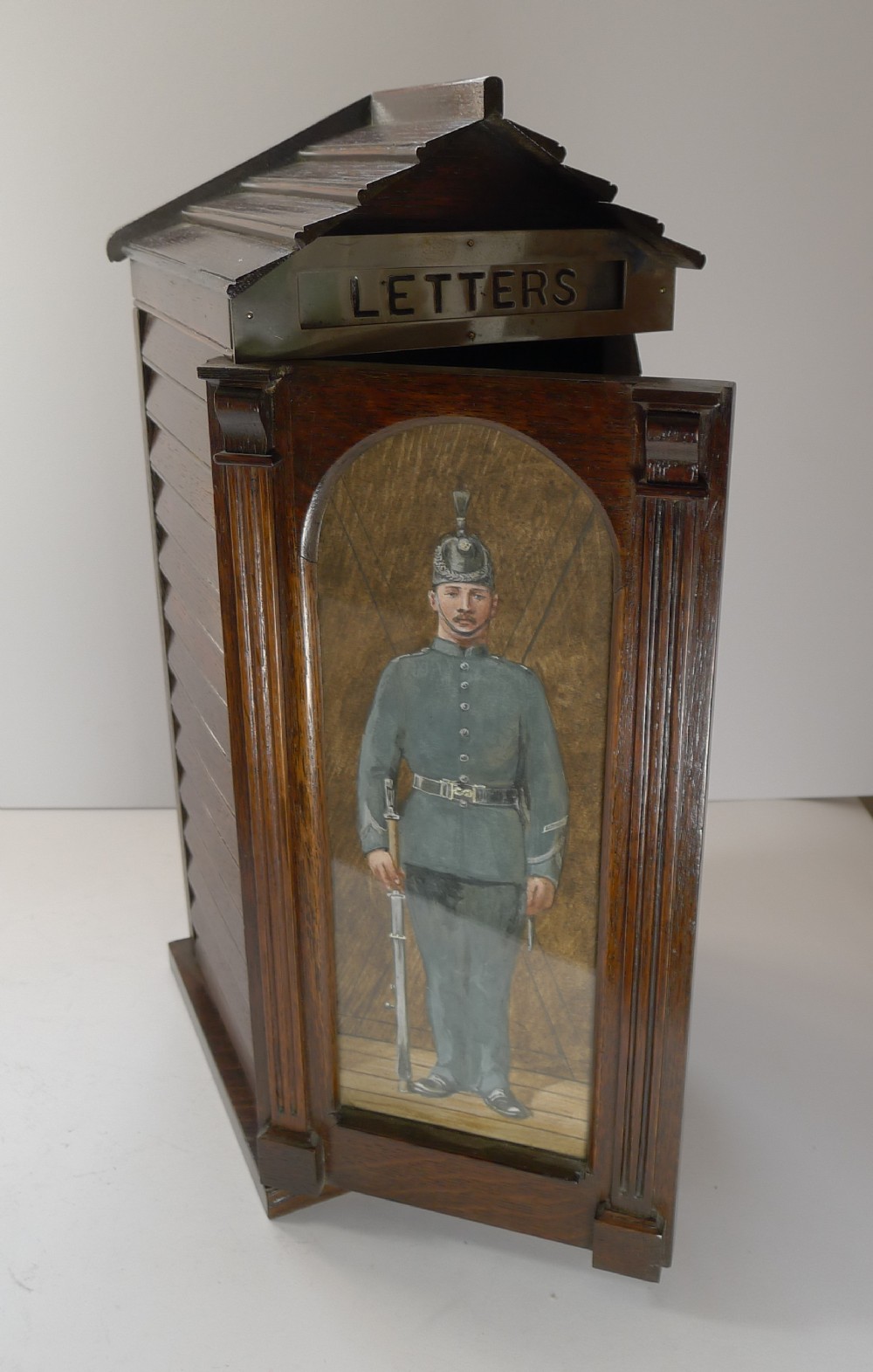 antique english military sentry letter box c1890