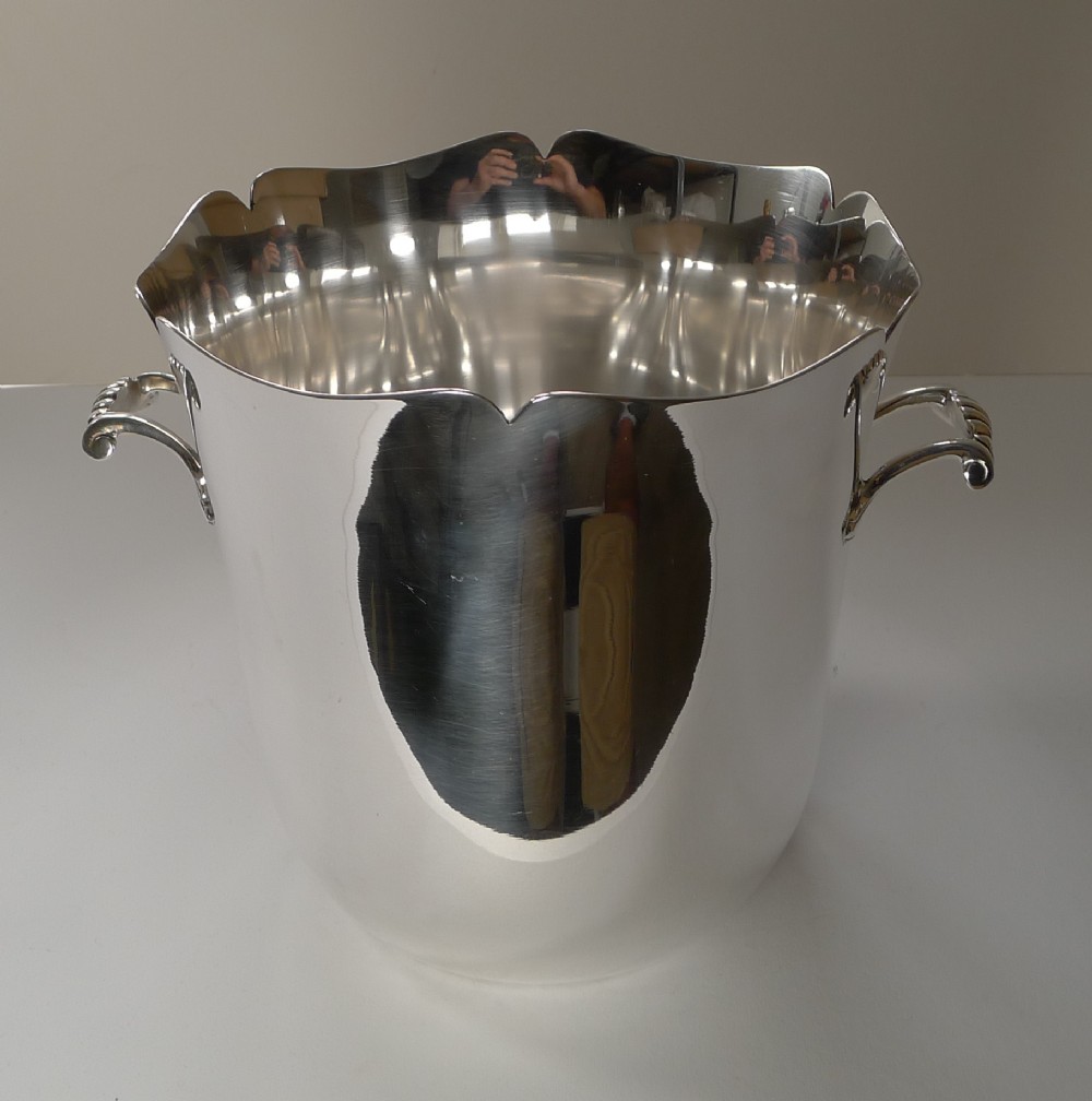 french silver plated champagne bucket wine cooler by ercuis paris