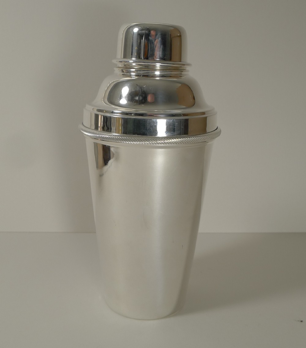 art deco silver plated cocktail shaker by james dixon sons