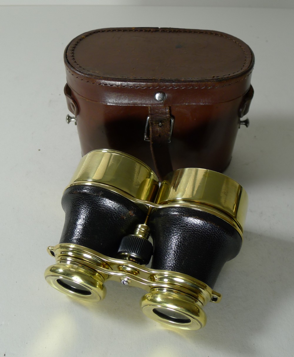 unusual pair french antique english binoculars c1900