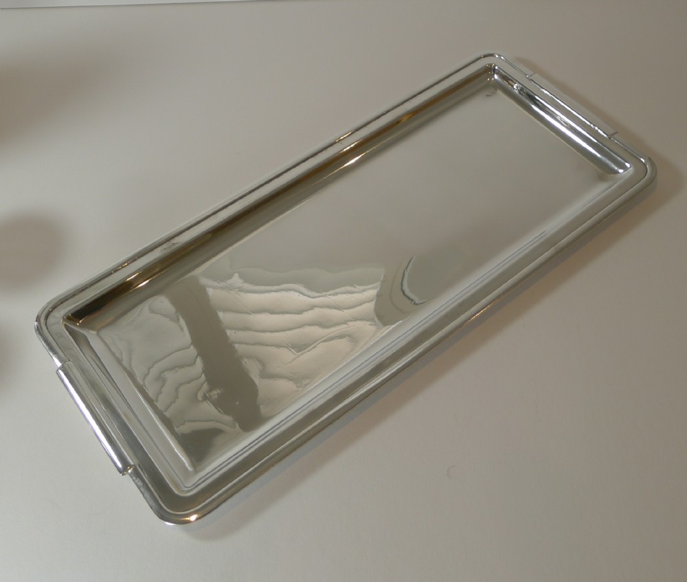 smart art deco rectangular cocktail tray by edouard deetjen c1930