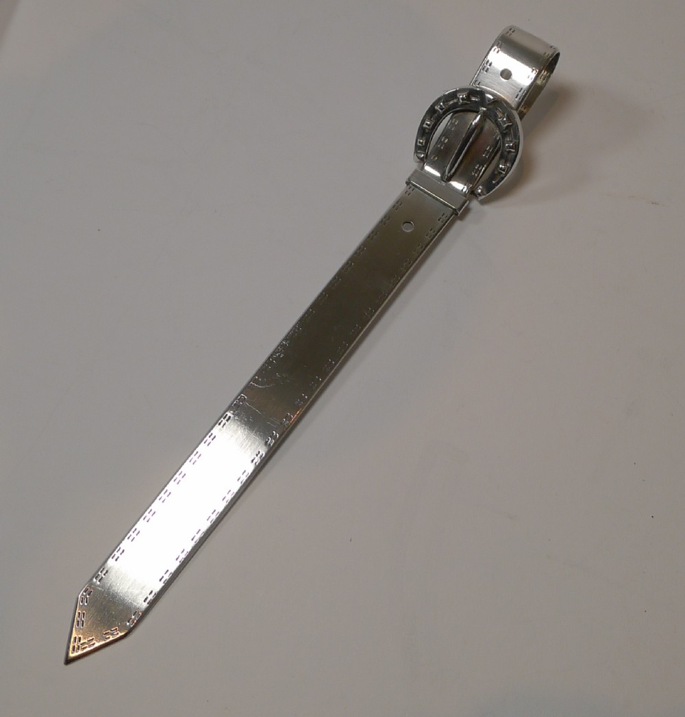 vintage silver plated letter opener christian dior equestrian