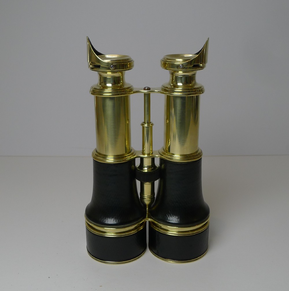 pair antique english 12 lens binoculars c1915