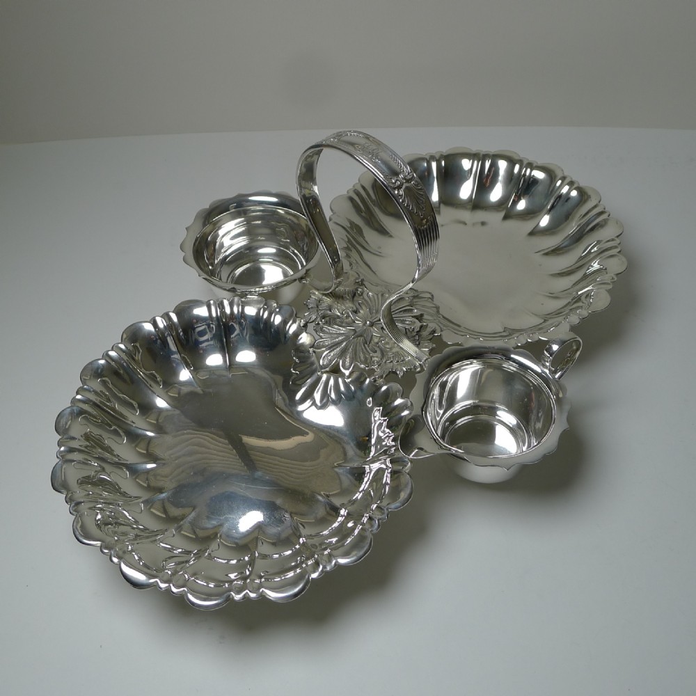 antique english silver plated strawberry set by walker hall c1895