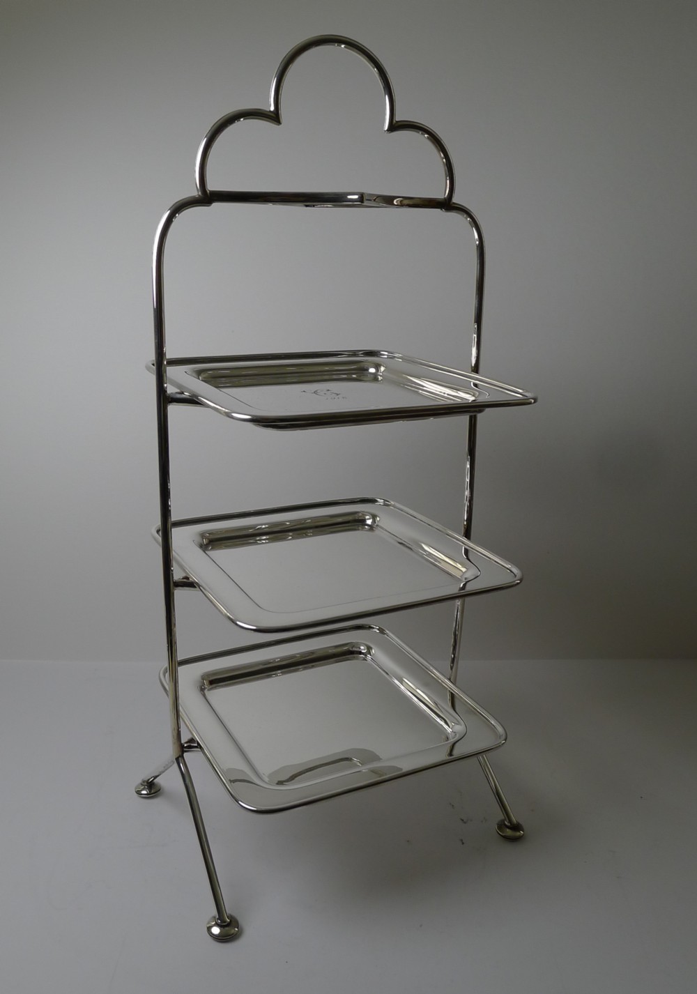 smart antique english three tier cake stand square plates
