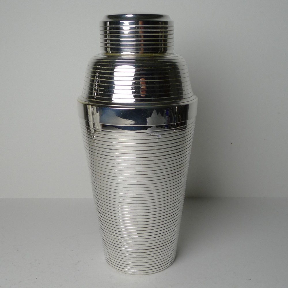 vintage german silver plated cocktail shaker by carl deffner c1930's