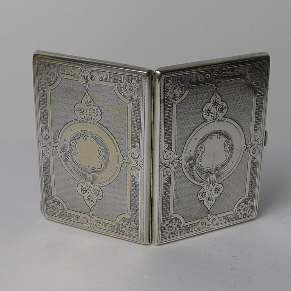 antique silver card case by george unite 1876