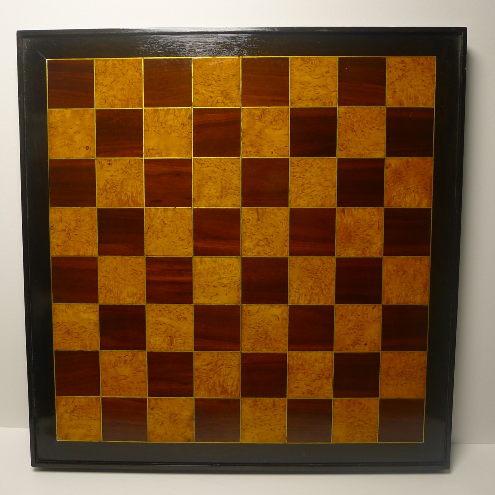 large wooden chess board c1890