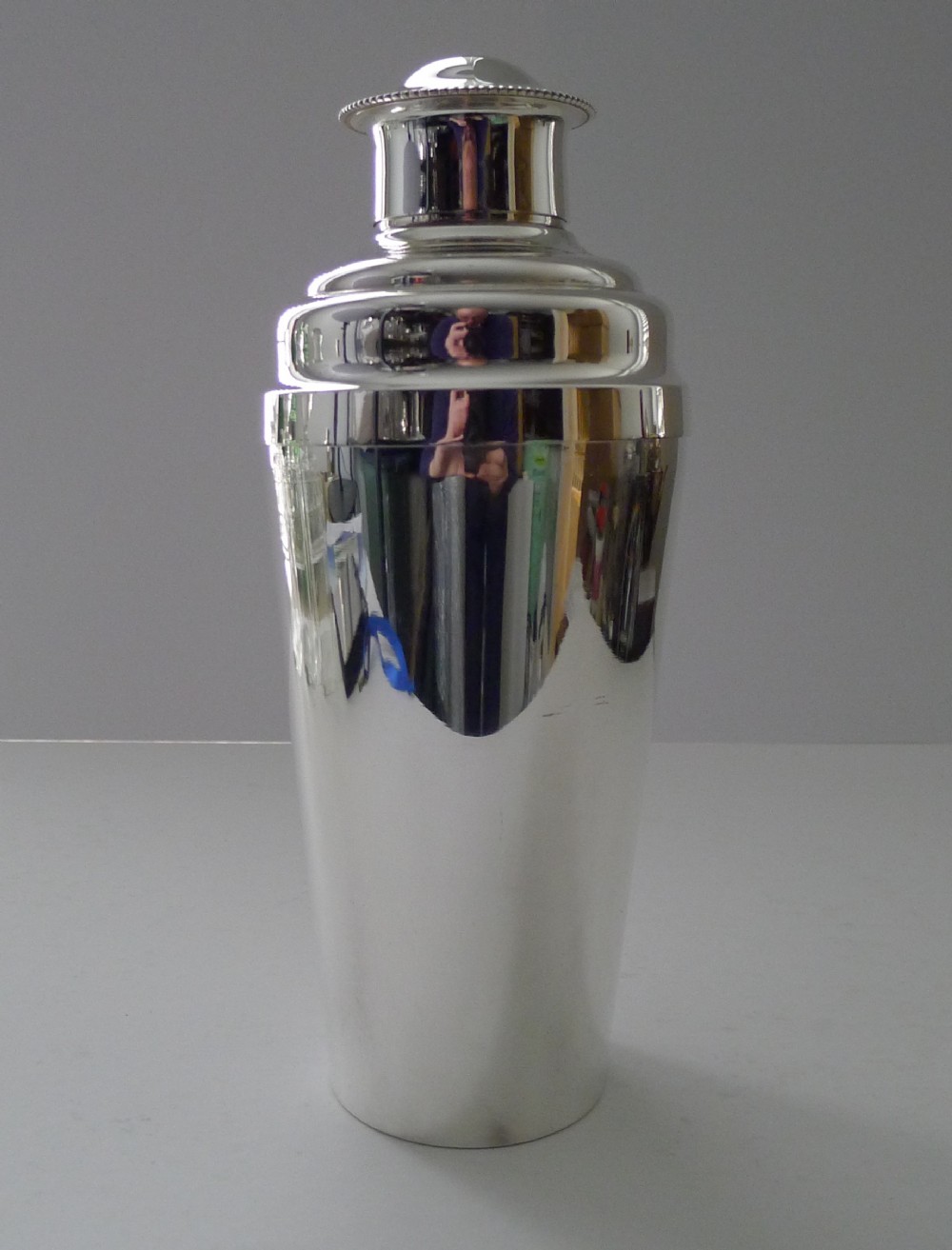 large quality french silver plated cocktail shaker c1940