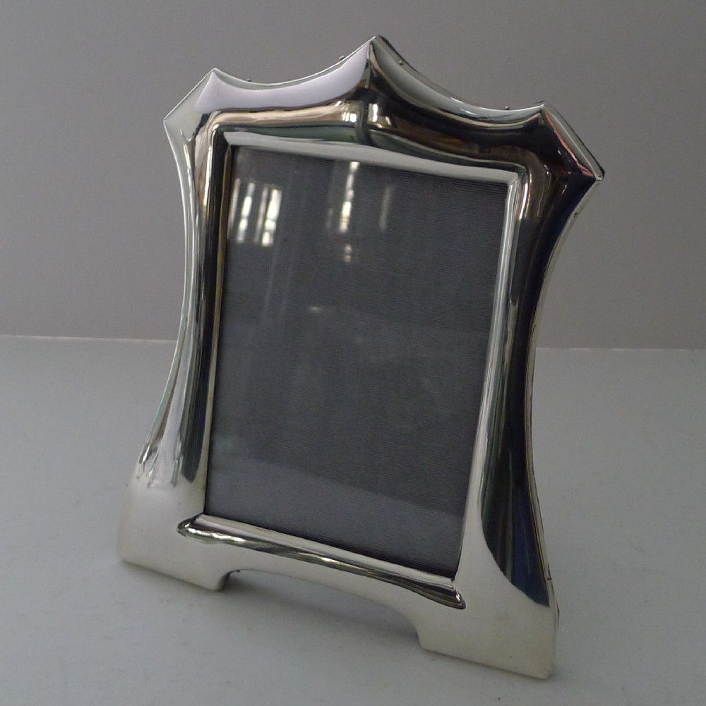 smart antique english silver photograph frame by walker hall