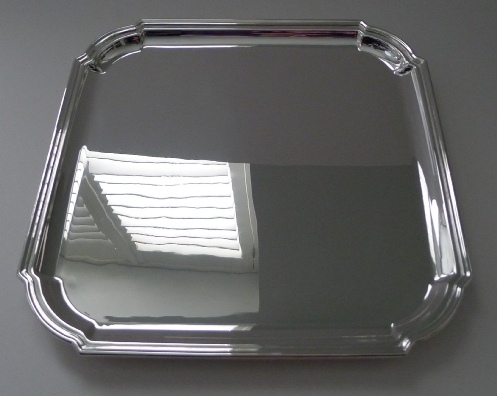 grand 14 art deco silver plated cocktail tray c1930