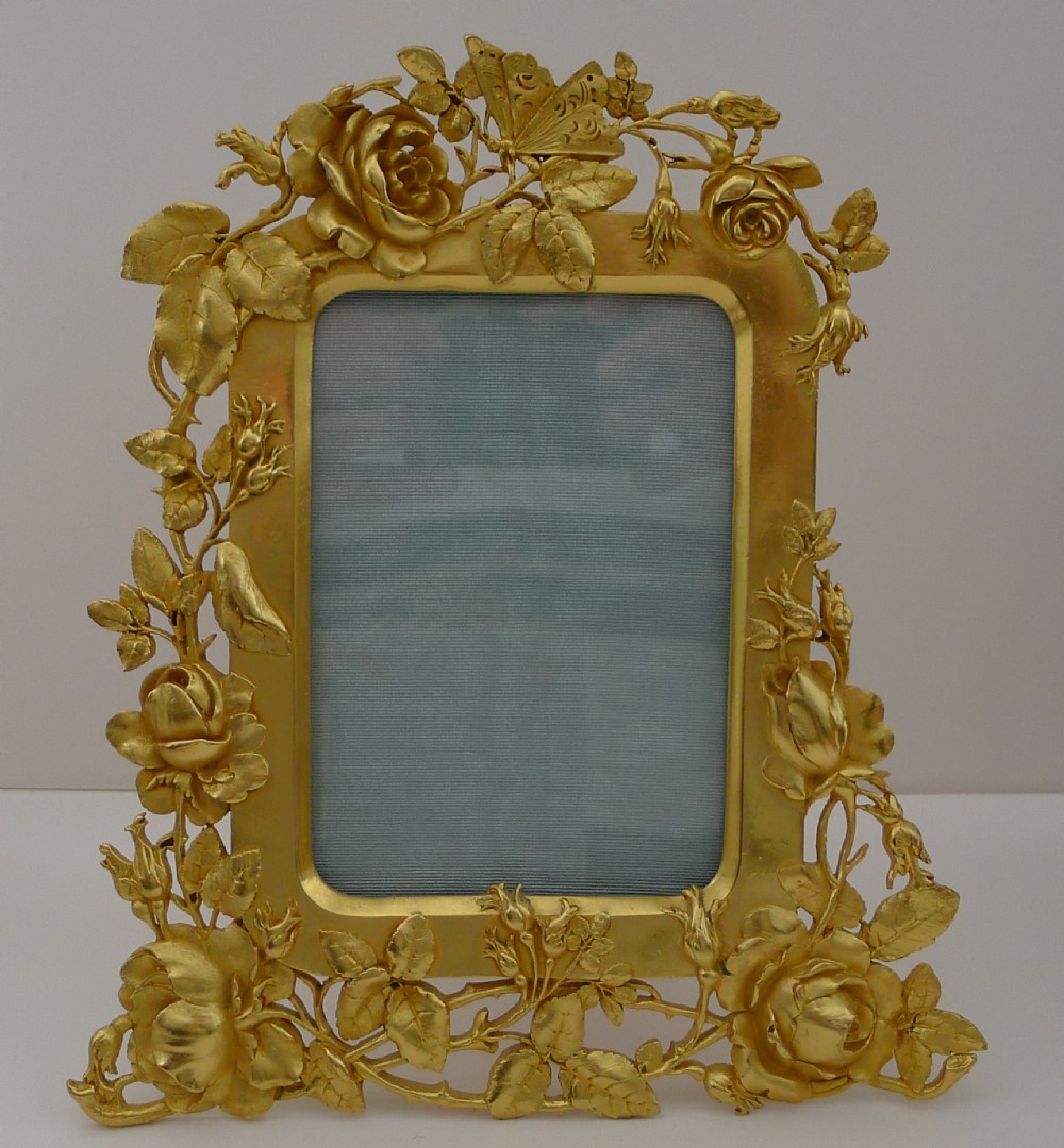 heirloom quality french gilded bronze picture frame c1900