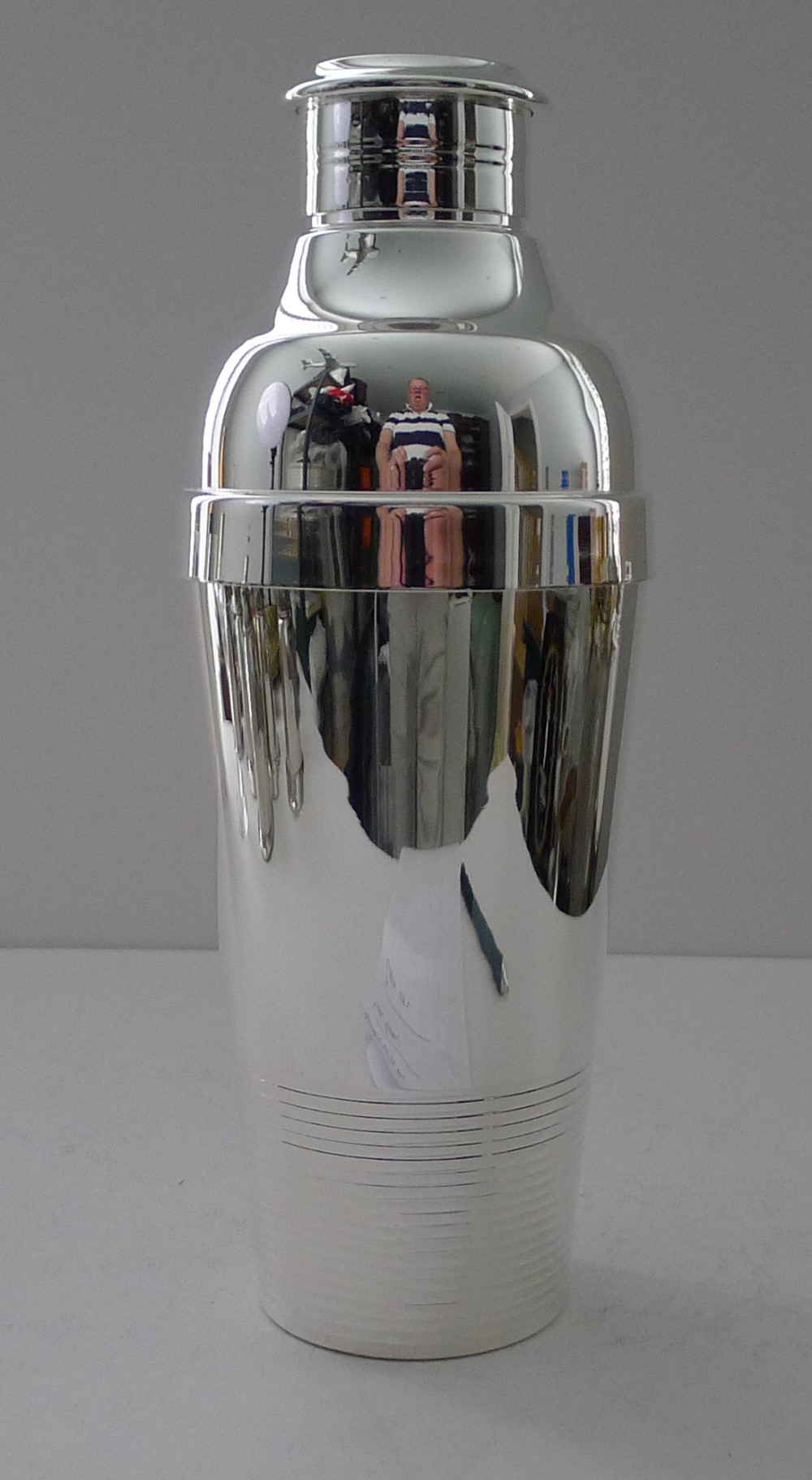 luc lanel for christofle ondulations cocktail shaker c1935