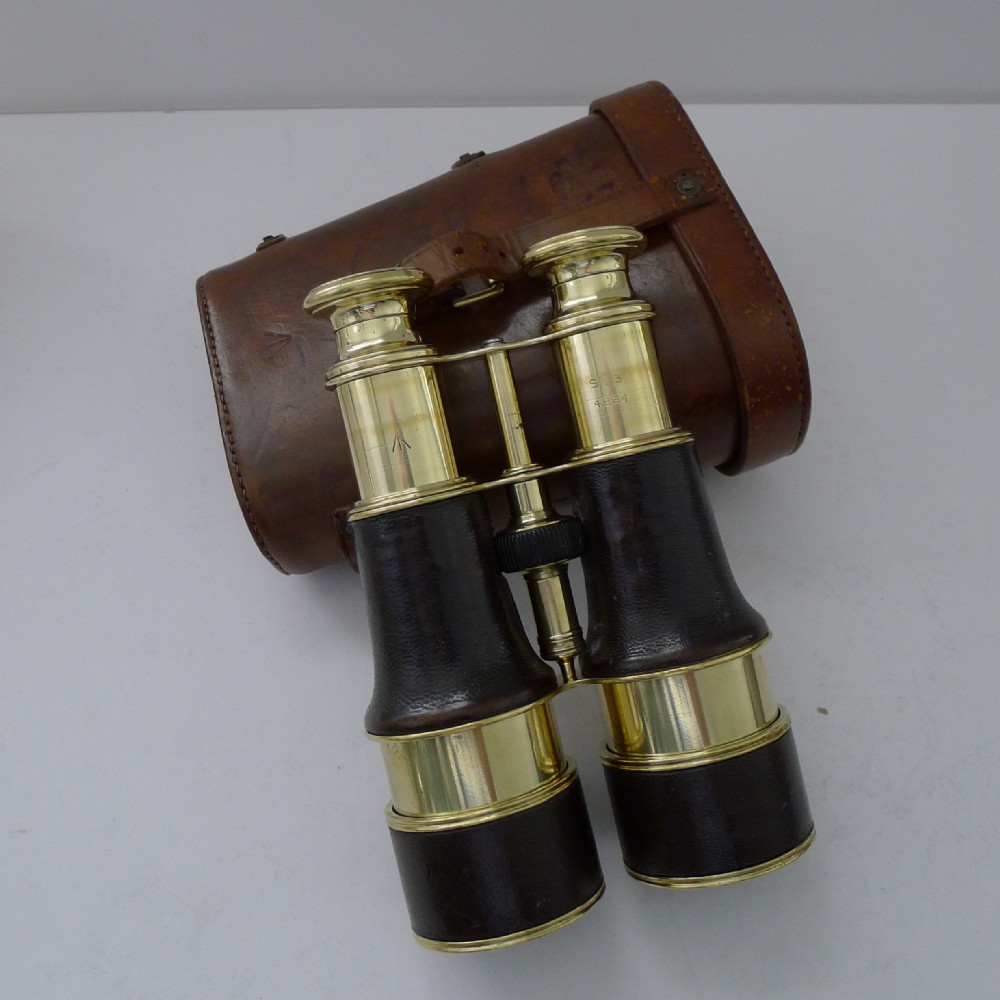 pair ww1 binoculars british officer's issue by lemaire paris