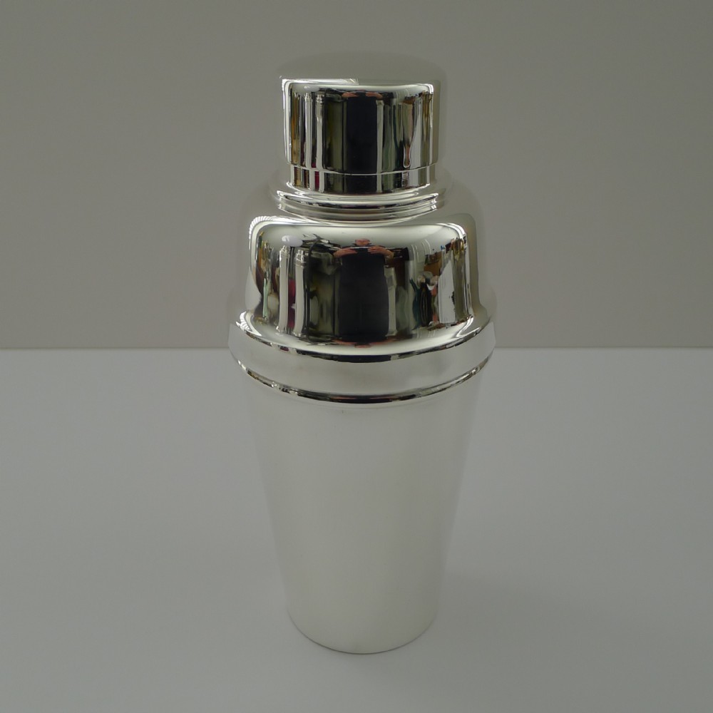 art deco cocktail shaker with lemon squeezer by mappin webb