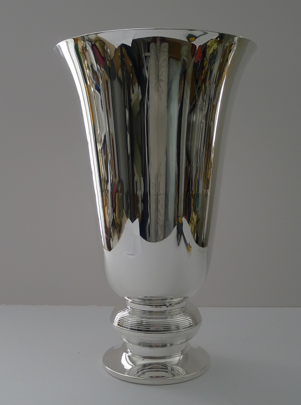 luc lanel for christofle gallia huge ondulations vase c1935