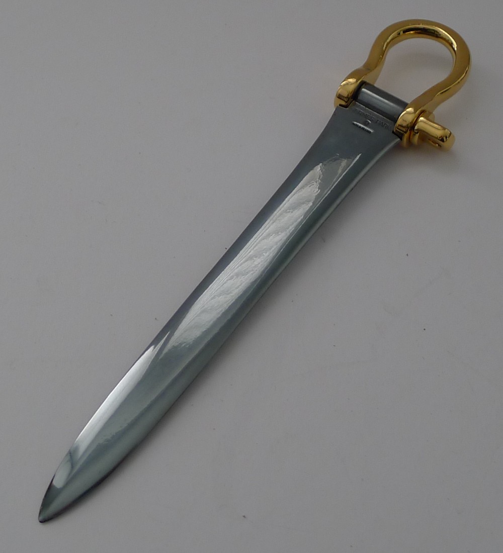 hermes paris equestrian letter opener horse spur c1960