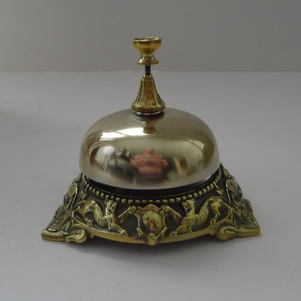 fine english desk counter bell dated 1868