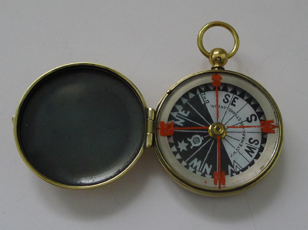 j h steward pocket military compass c1890