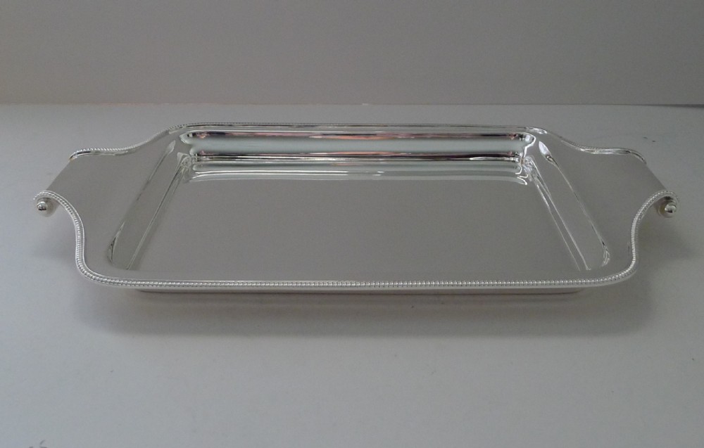 smart antique silver plated cocktail drinks tray c1910