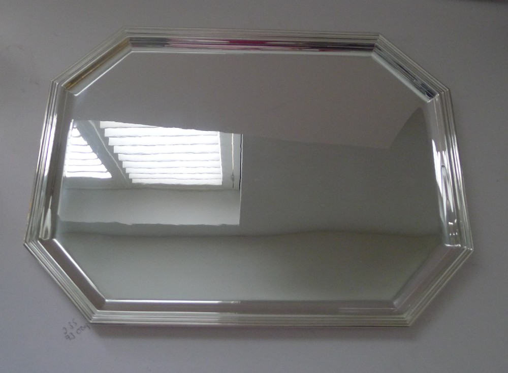 vintage italian solid 800 silver tray by greggio padova c1960