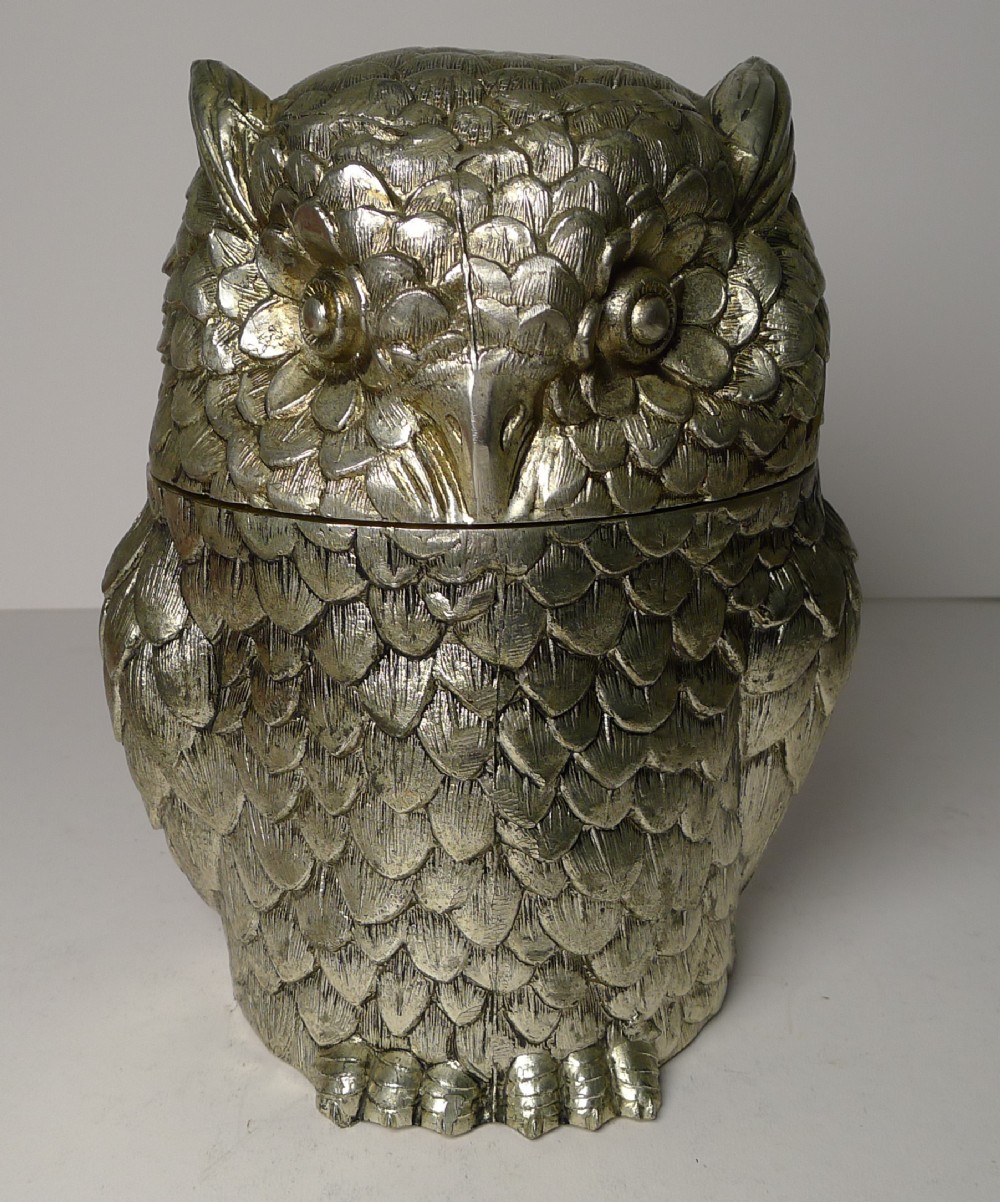 mauro manetti florence italy owl ice bucket c1960