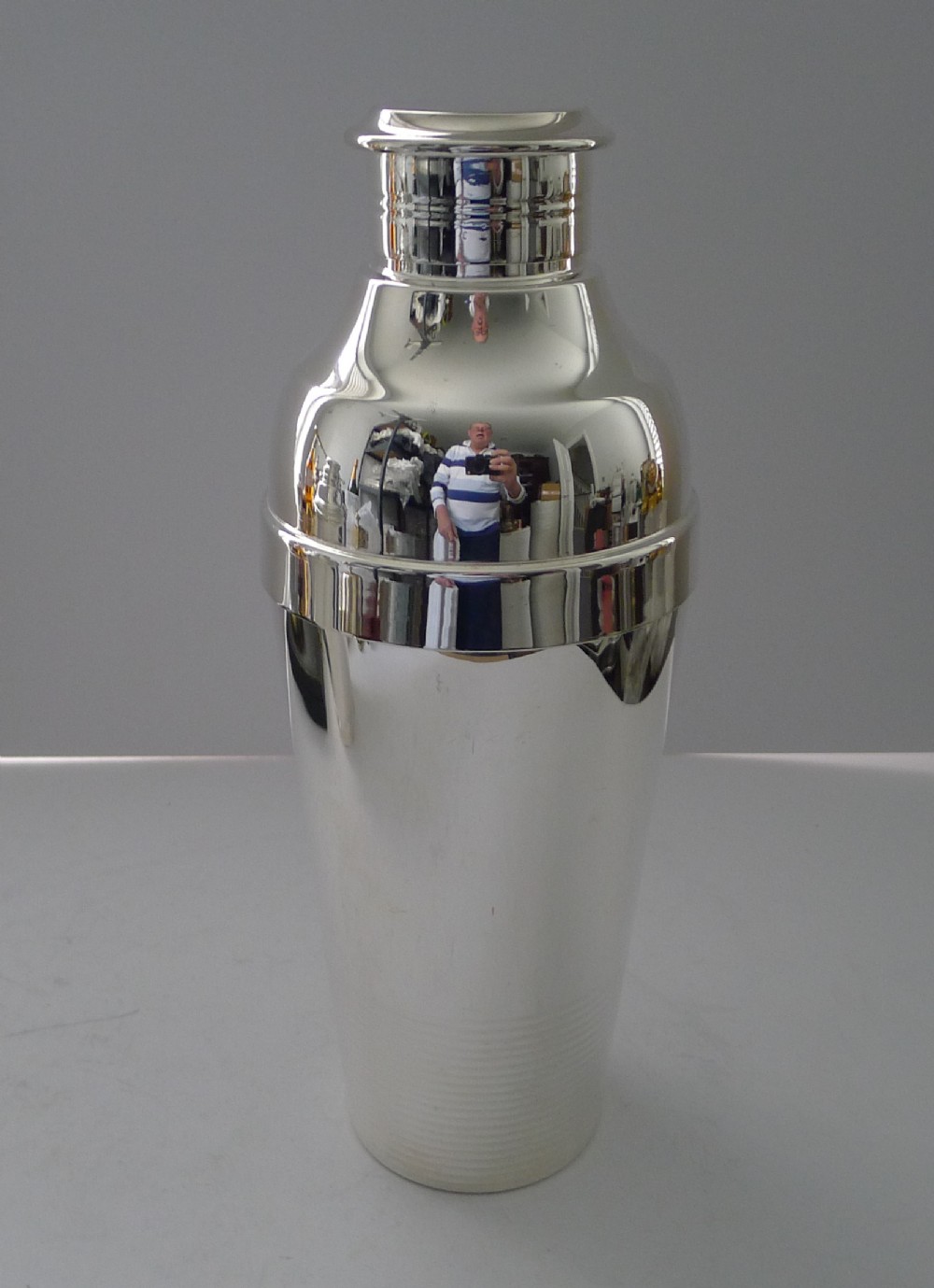 luc lanel for christofle ondulations cocktail shaker c1935
