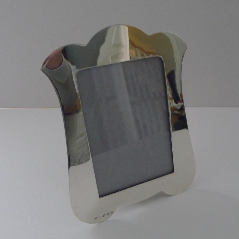 antique english solid silver sterling picture photograph frame 1921