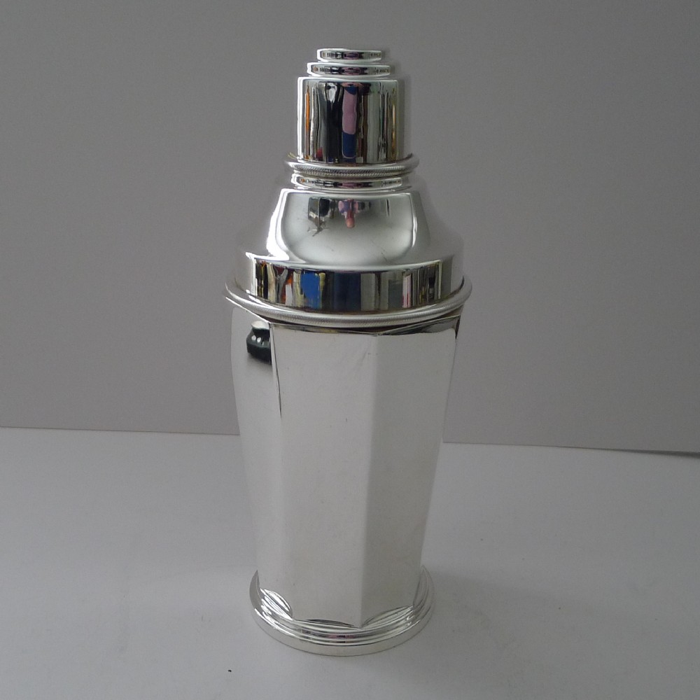 top notch vintage english art deco cocktail shaker by al davenport c1930