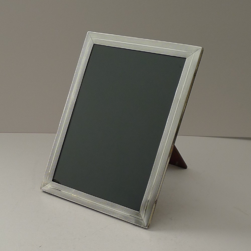 smart antique english art deco silver picture frame 1922