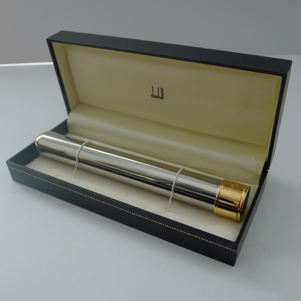 vintage english cased alfred dunhill cigar tube case