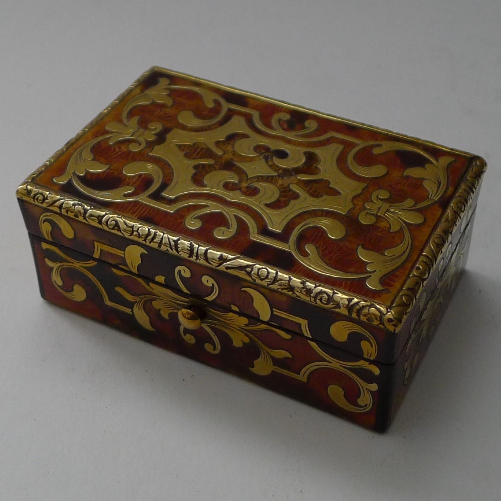 small french boulle trinket box c1890