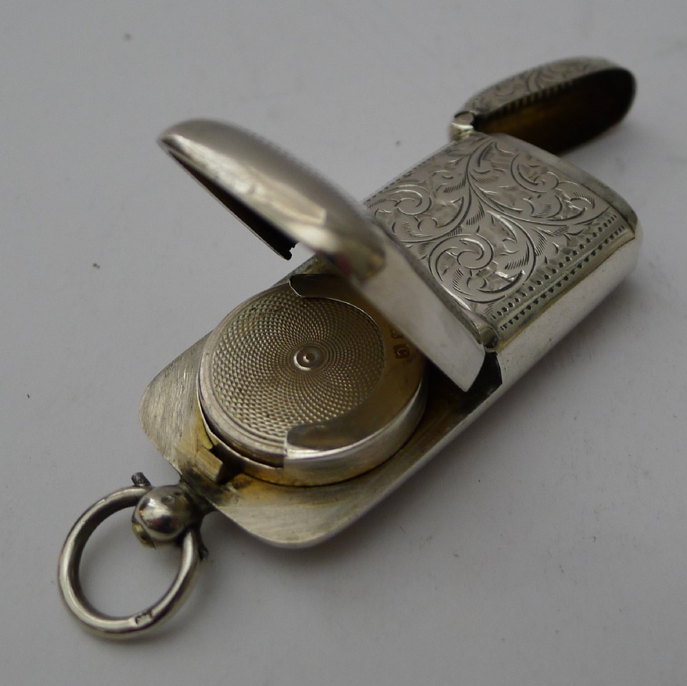 combined silver sovereign vesta case birmingham 1902