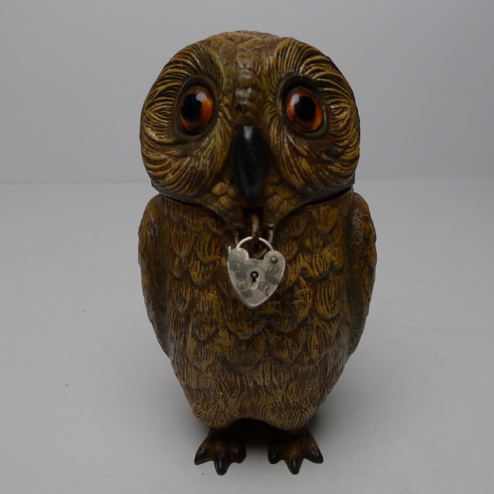 charming antique painted spelter money box bank c1910