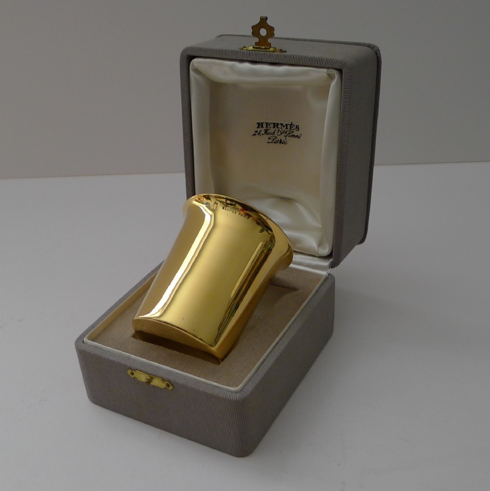 hermes paris vermeil sterling silver gilt cup c1950