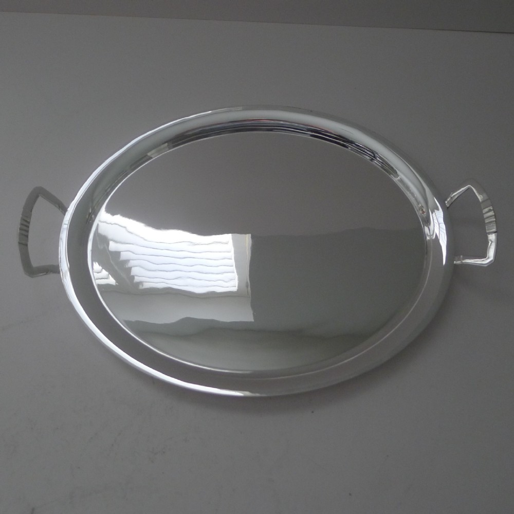 asprey london art deco silver plated cocktail tray c1930