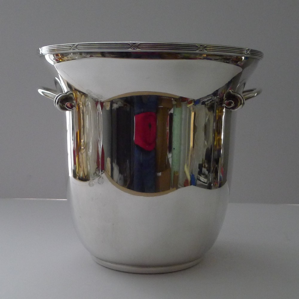 vintage french silver plated champagne bucket wine cooler c1950